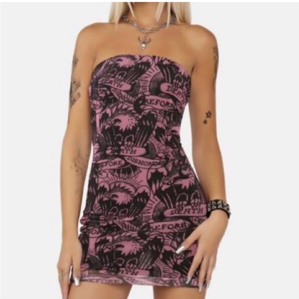 Ed Hardy mesh tube dress